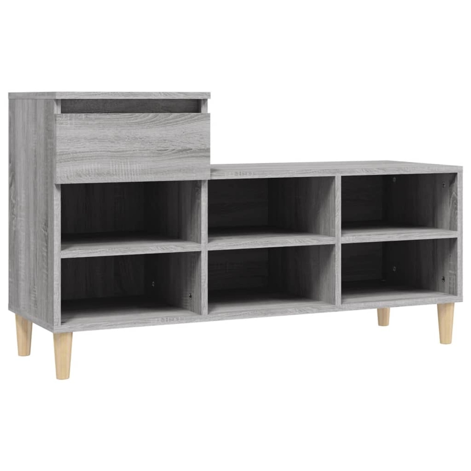 vidaXL Schuhregal Grau Sonoma 102x36x60 cm Holzwerkstoff 821210 günstig online kaufen
