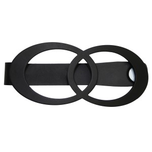 Gardinia Raffspange Infinity Schwarz, magnetische Vorhanghalterung für Gardinen und Vorhänge.