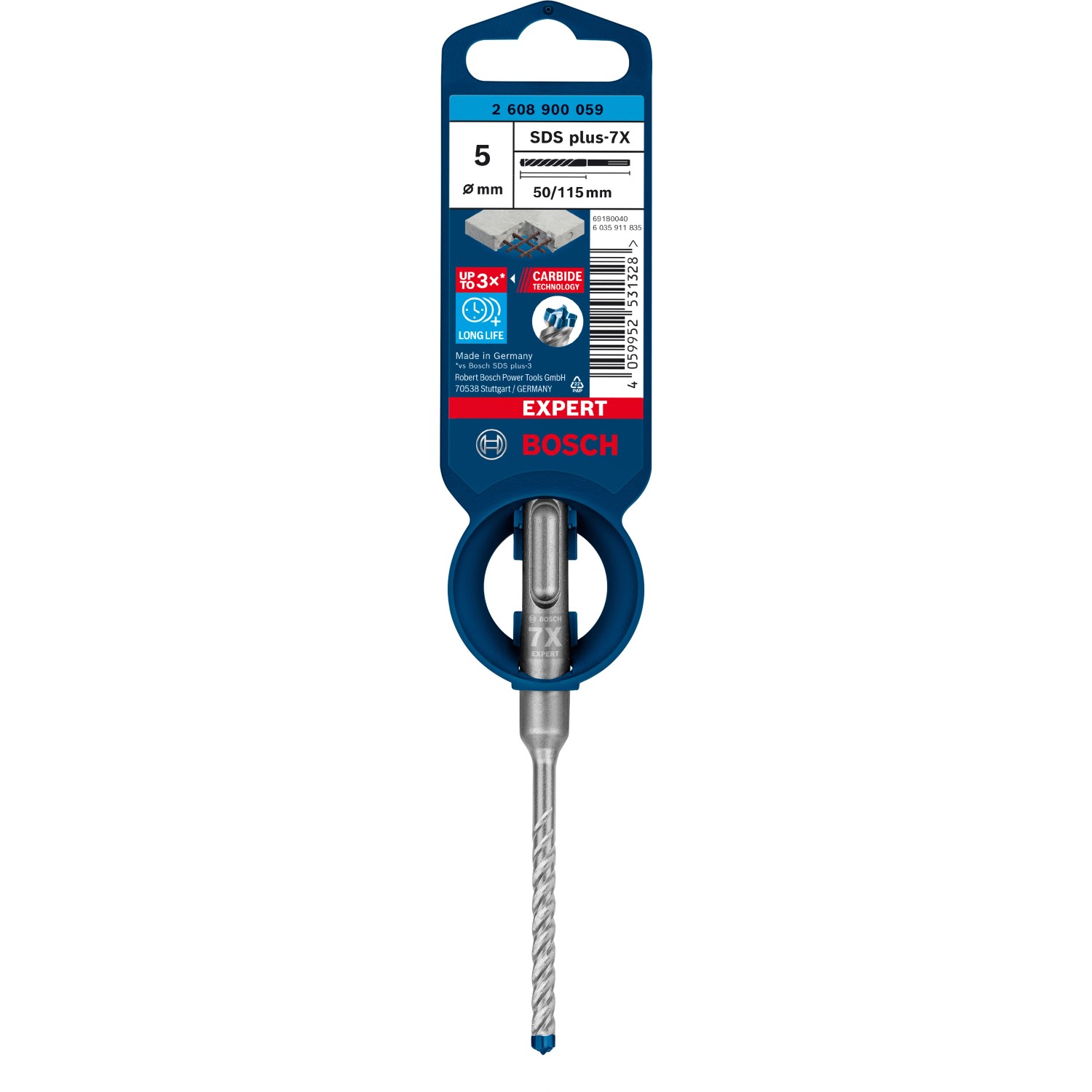 Bosch Expert SDS plus 7X Hammerbohrer 5 mm 50 115 mm L nge