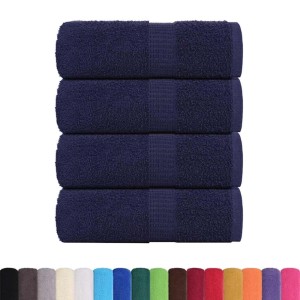 vidaXL Waschhandtücher 4-Tlg FROGN Marineblau 30x30 cm 100% Baumwolle 136777