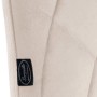 Cremefarbener Samtbezug des Barhockers Lazio mit eleganten Ziernähten.