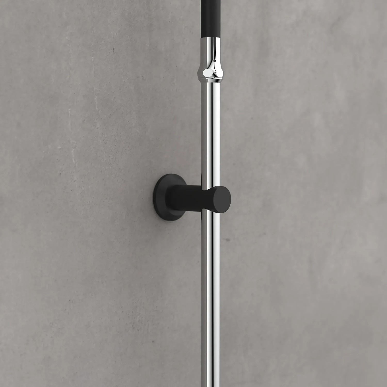 Schütte Matao Rain Brauseset, Chrom/Schwarz matt, mit Wandhalterung.