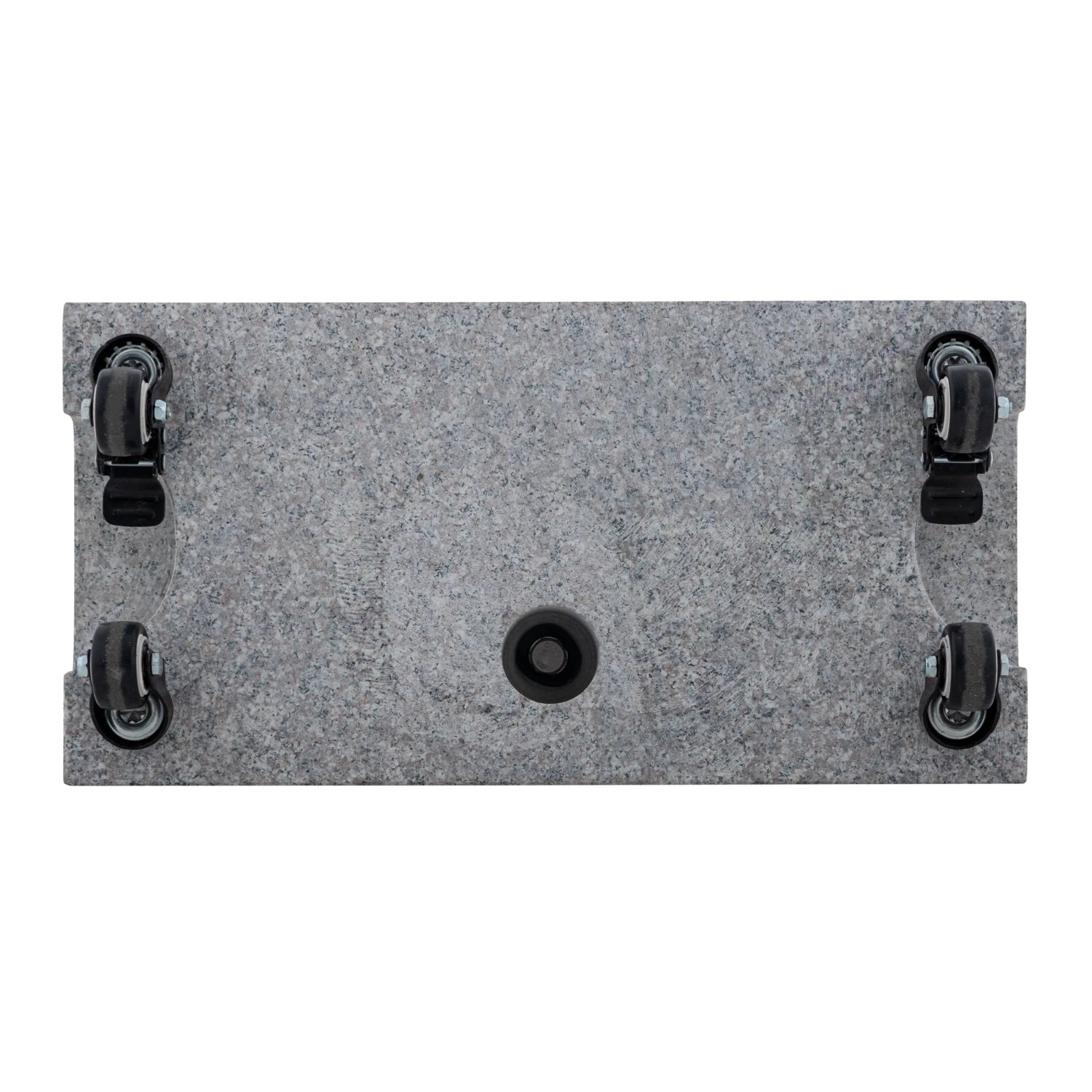 Doppler Balkon Granitsockel 25 mit 4 Rollen, rechteckig, grau. Schirmständer für Balkon.