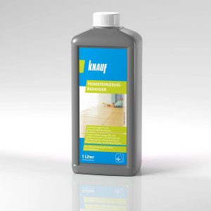 Flasche Knauf Feinsteinzeug-Reiniger, 1000ml, für Fliesen im Innen- und Außenbereich.