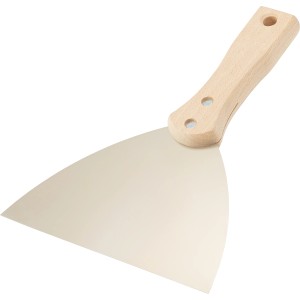 Spachtel, 150 mm breit, mit Holzgriff und Stahlklinge zum Ausbessern von Putz.