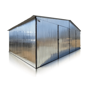 Liderstal Gerätehaus Basic aus Blech 600 x 600 cm Metallgarage