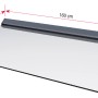 Echtglasvordach mit LED-Beleuchtung, 160x93,5 cm, VSG Glas klar. Modernes Design für den Hauseingang.