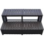 Braune Rattantreppe für Whirlpool, 2-stufig, 106x56x43cm, aus der Canadian Spa Kollektion.