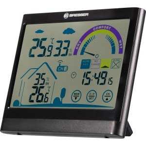 BRESSER VentAir Thermo-Hygrometer: Wetterstation mit Temperatur-, Feuchtigkeitsanzeige und Lüftungsempfehlung.