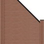 GroJa Steckzaun Solid, abgeschrägt, 90x180/90x1,9 cm, Terra. Sichtschutzzaun für Garten.