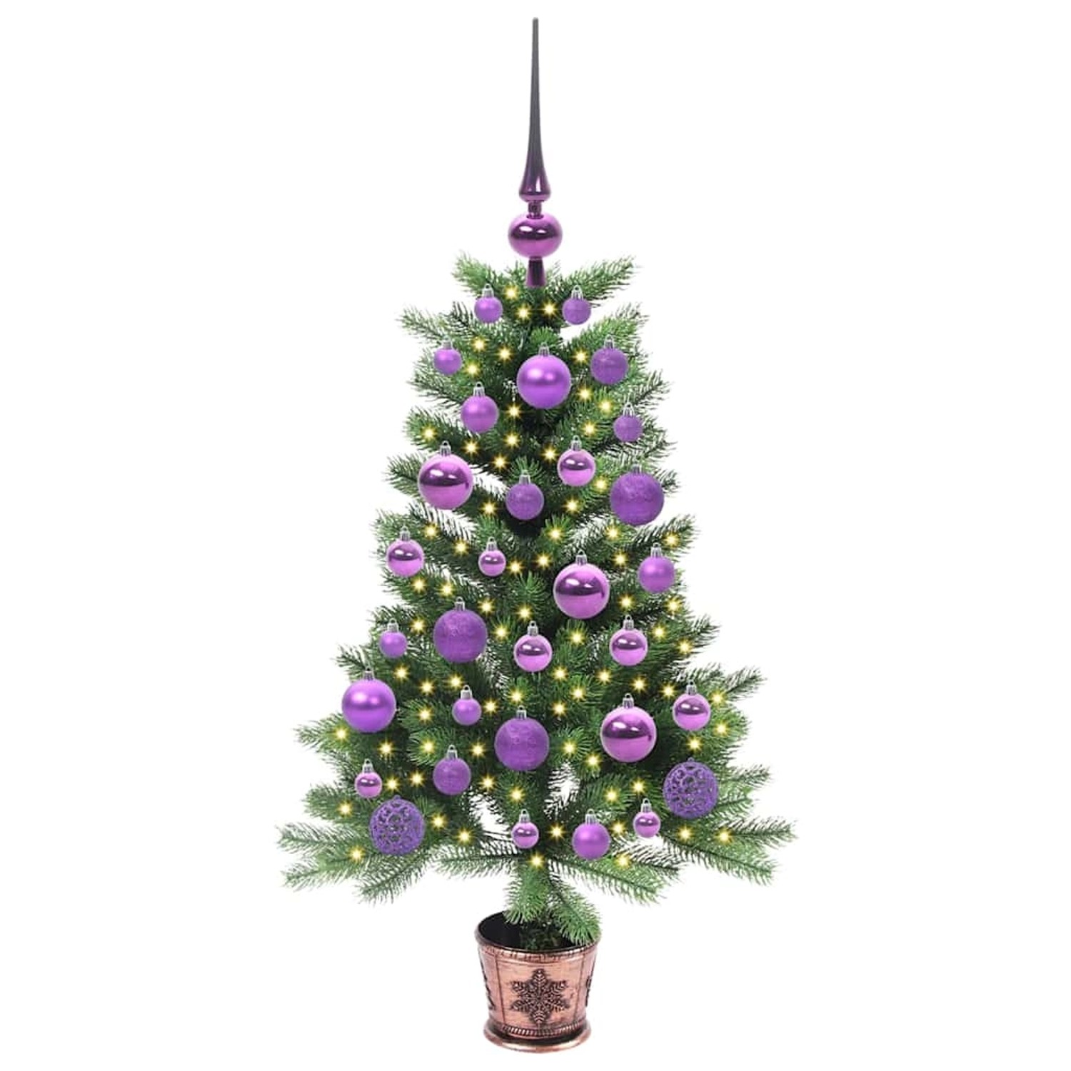 vidaXL Weihnachtsbaum mit 150 LEDs mit Ständer Grün 90 cm PE 3396306