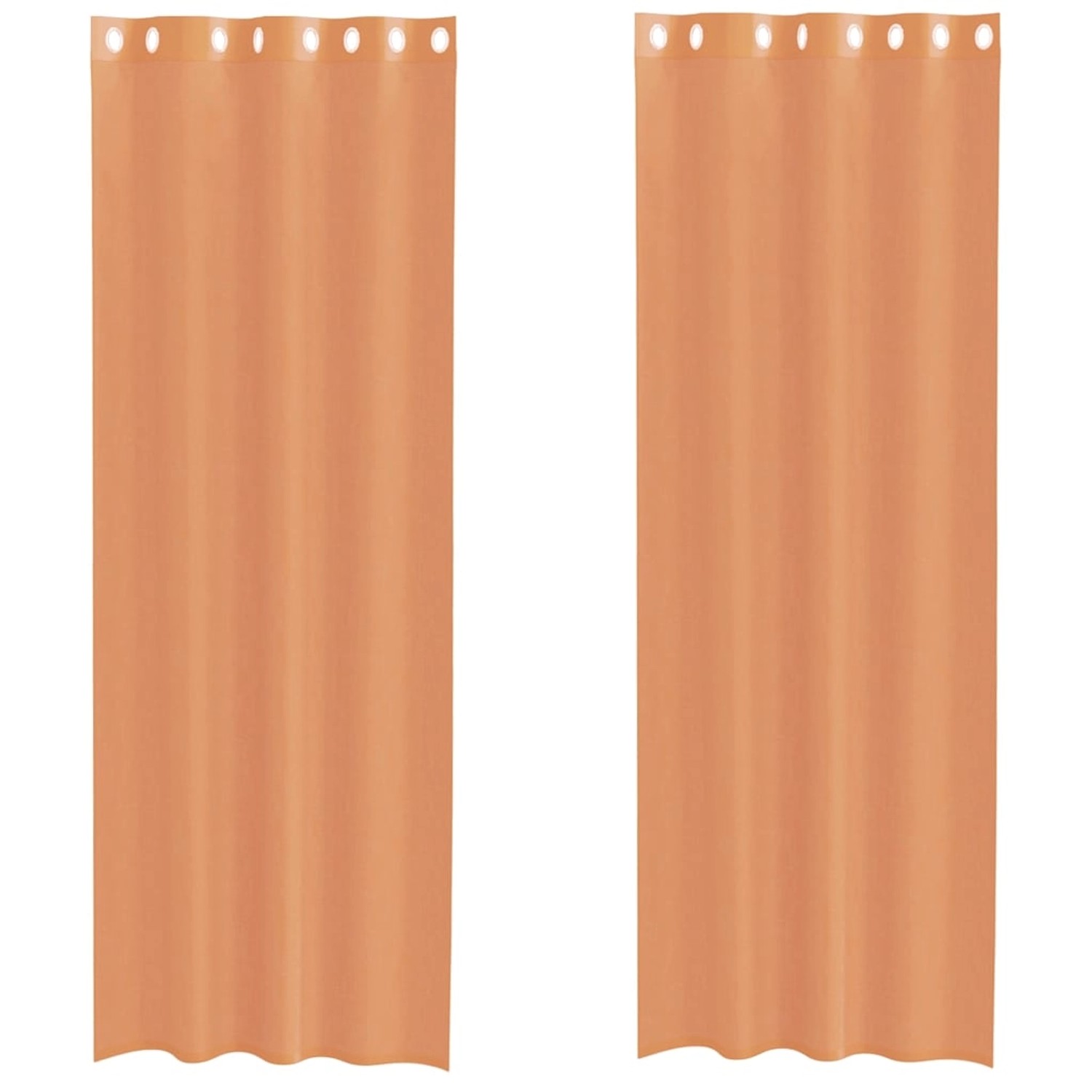 vidaXL Voile Vorhänge mit Ösen 2 Stk Terrakotta 4102142 günstig online kaufen