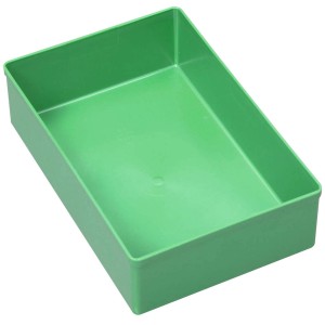 Grüner Sortimentskasten EuroPlus Insert, 4,5x10,8x16,2 cm, für Aufbewahrungssysteme.