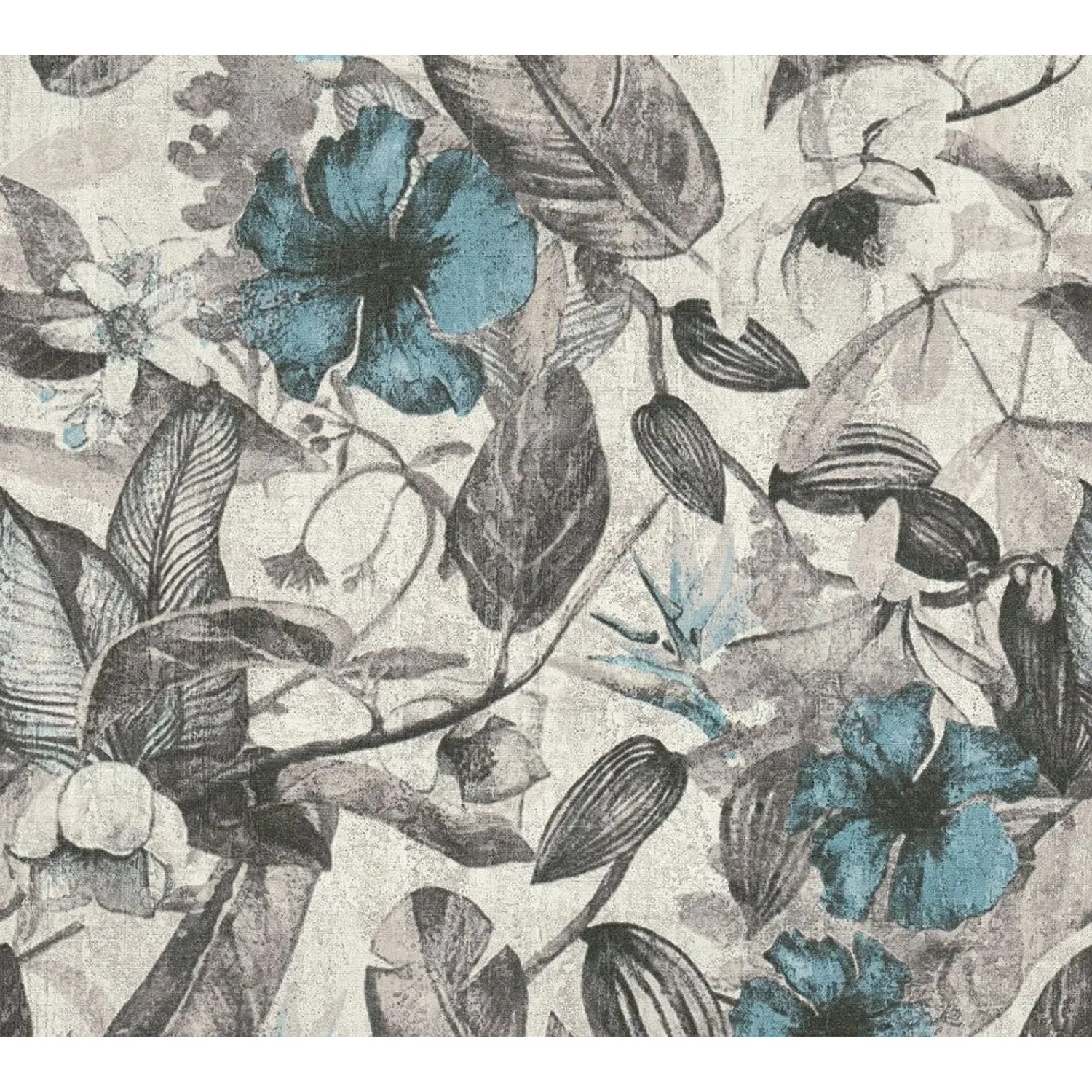 Tadessi Tapete Floral M1-No.1483 Vliestapete in Grau