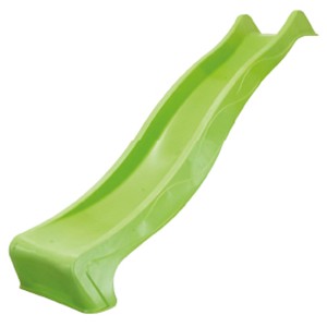 Grüne Wellenrutsche für Spielturm mit 120 cm Podesthöhe.