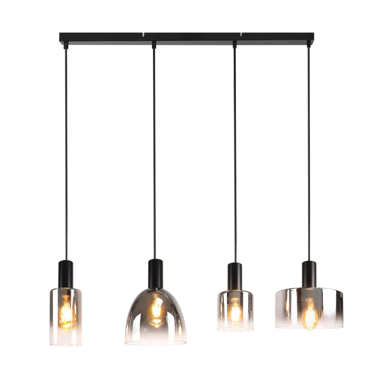 NETTLIFE Pendelleuchte aus L181cm Schwarz B86cm Modell P101270478ZY
