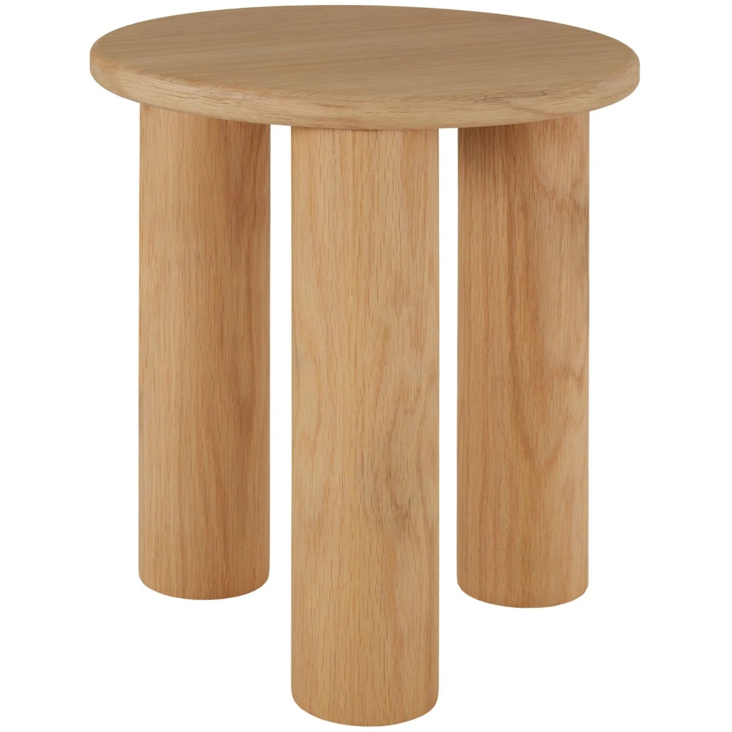 Tectake Beistelltisch Sisi Rund Solide Beine Aus Massivholz  40 x 40 x 45 50 cm Eiche Hell