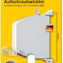 Schellenberg Aufschraubwickler Maxi, schwenkbar, weiß, mit Rollladengurt. Für Rollladenantriebe.