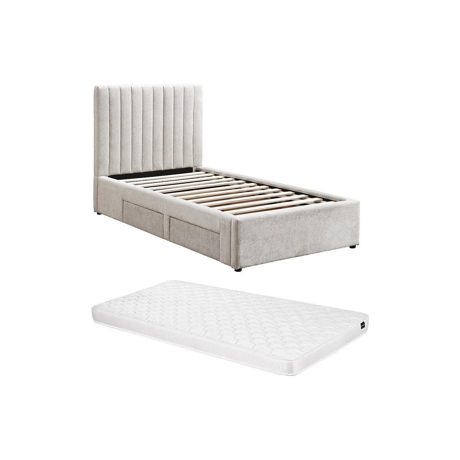 Vente-unique Bettrahmen Sarah Beige 104 cm