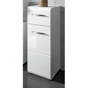 Inn.Furn Badezimmer Kommode in Weiß Hochglanz 30 x 80 cm Cover