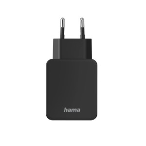 Schwarzes Hama USB-A Schnellladegerät, 19,5 W, für Hausautomation.