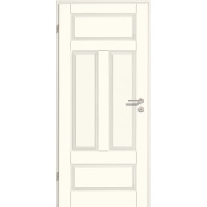 Zimmertür Brillant Classic, Verkehrsweiß, Landhaus-Stil, Türblatt mit Drückergarnitur.