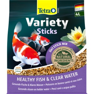 Tetra Pond Fischfutter Variety Sticks 4 l für gesunde und farbenprächtige Teichfische.