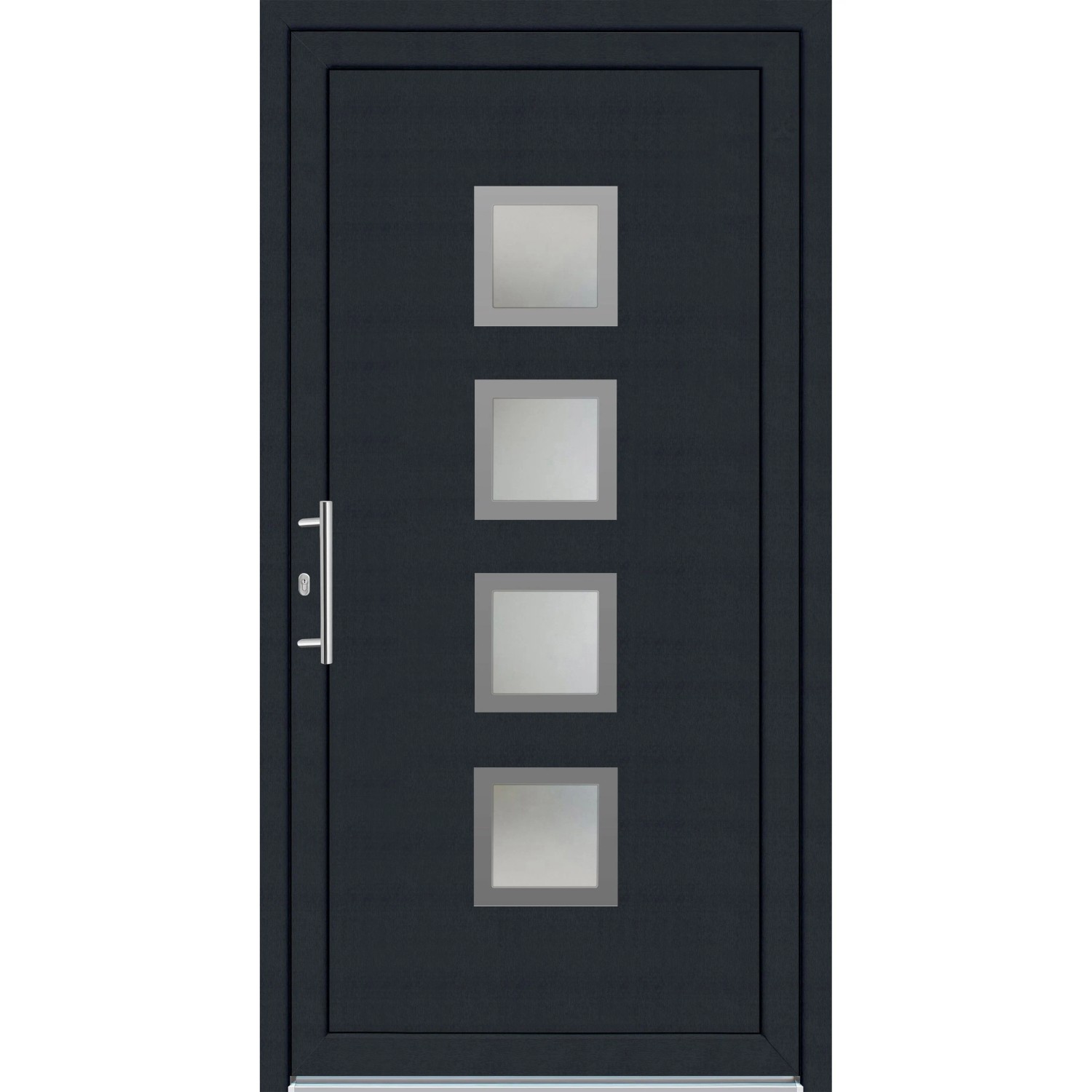 Panto Kunststoff-Haustür K025 Weiß-Anthrazit 110 cm x 210 cm DIN L