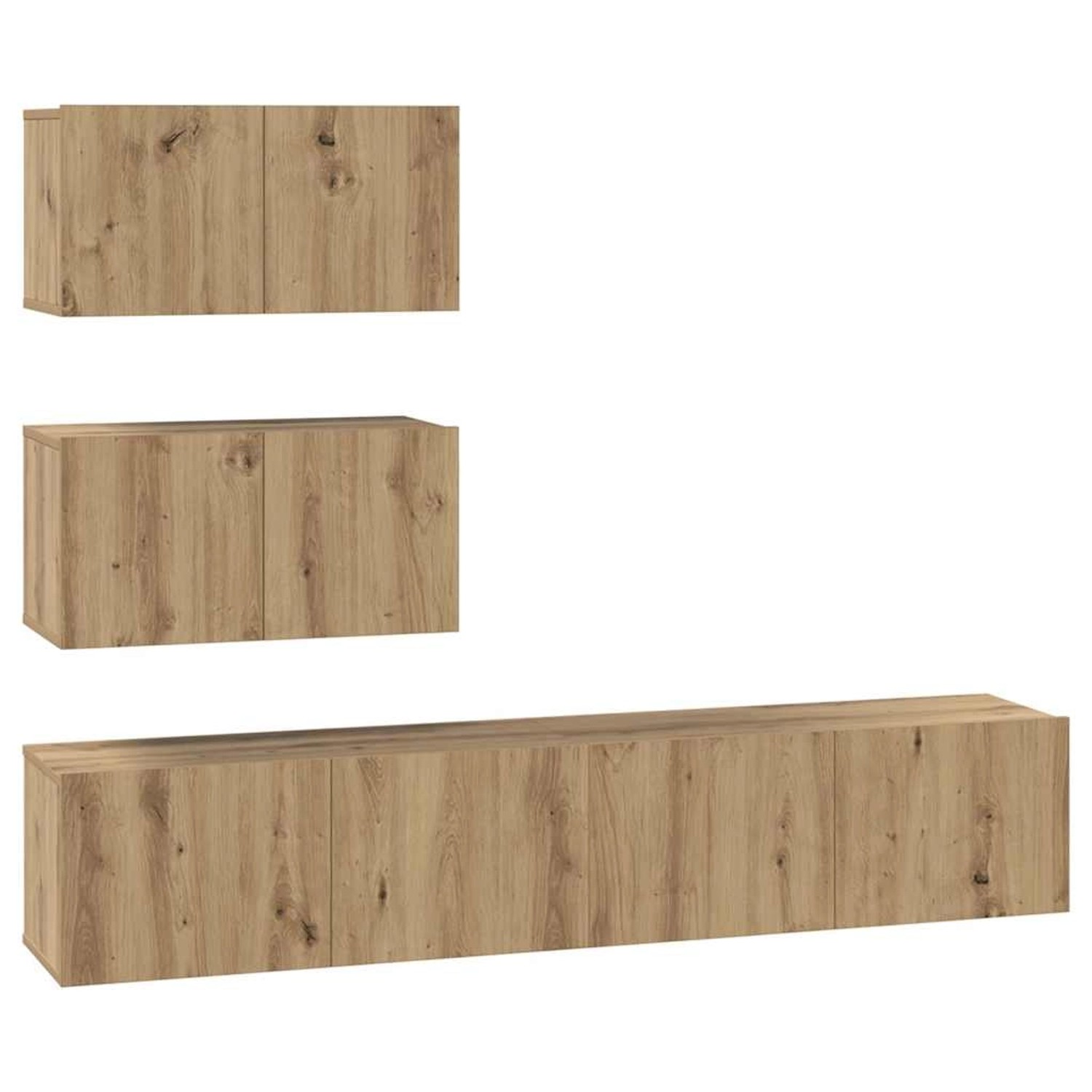 vidaXL TV-Schrank-Set Wandmontiert 4-Tlg Artisan-Eiche Holzwerkstoff 339339 günstig online kaufen