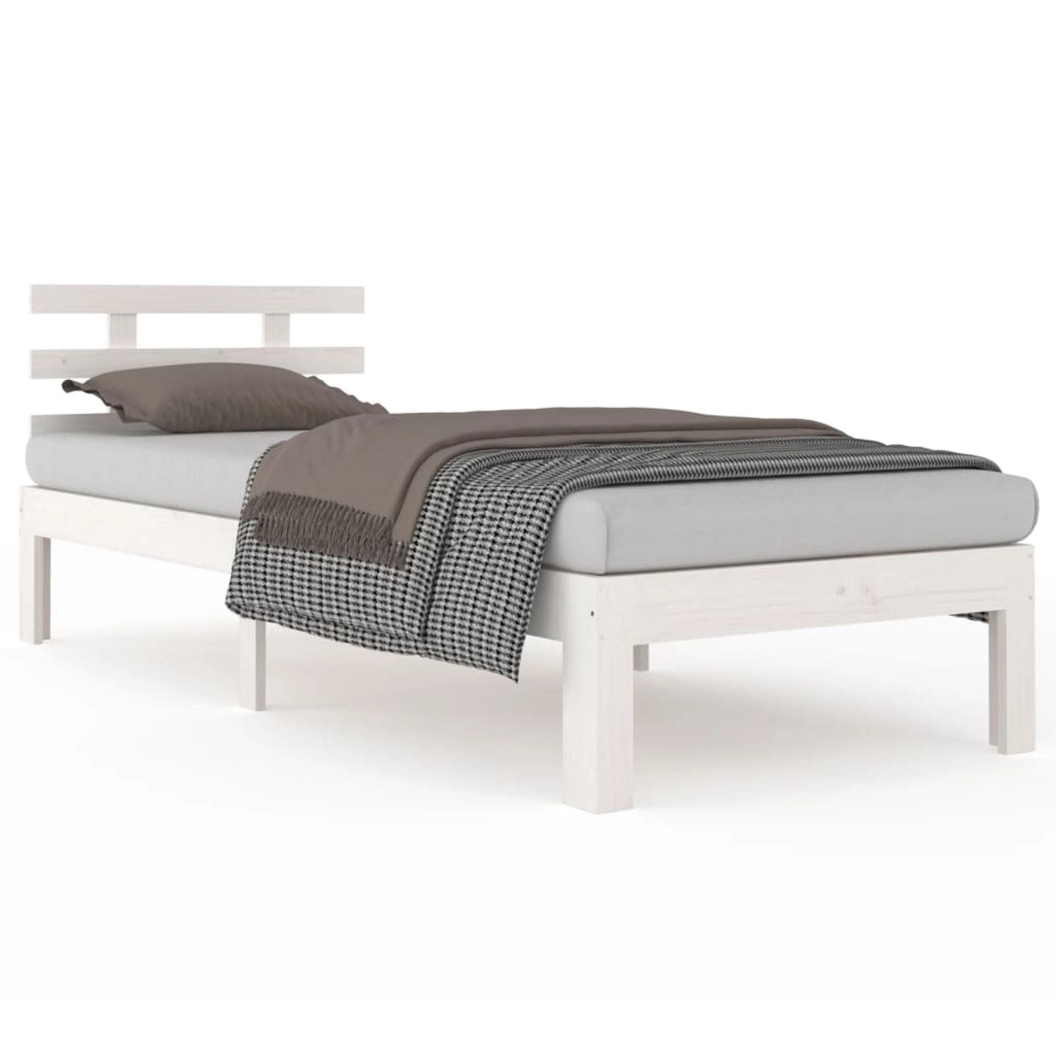 vidaXL Massivholzbett Weiß 90x190 cm 3FT Single1273370 günstig online kaufen