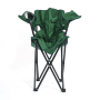 Grüner 24Move Campingstuhl Faltstuhl mit Getränkehalter, max. 100 kg.
