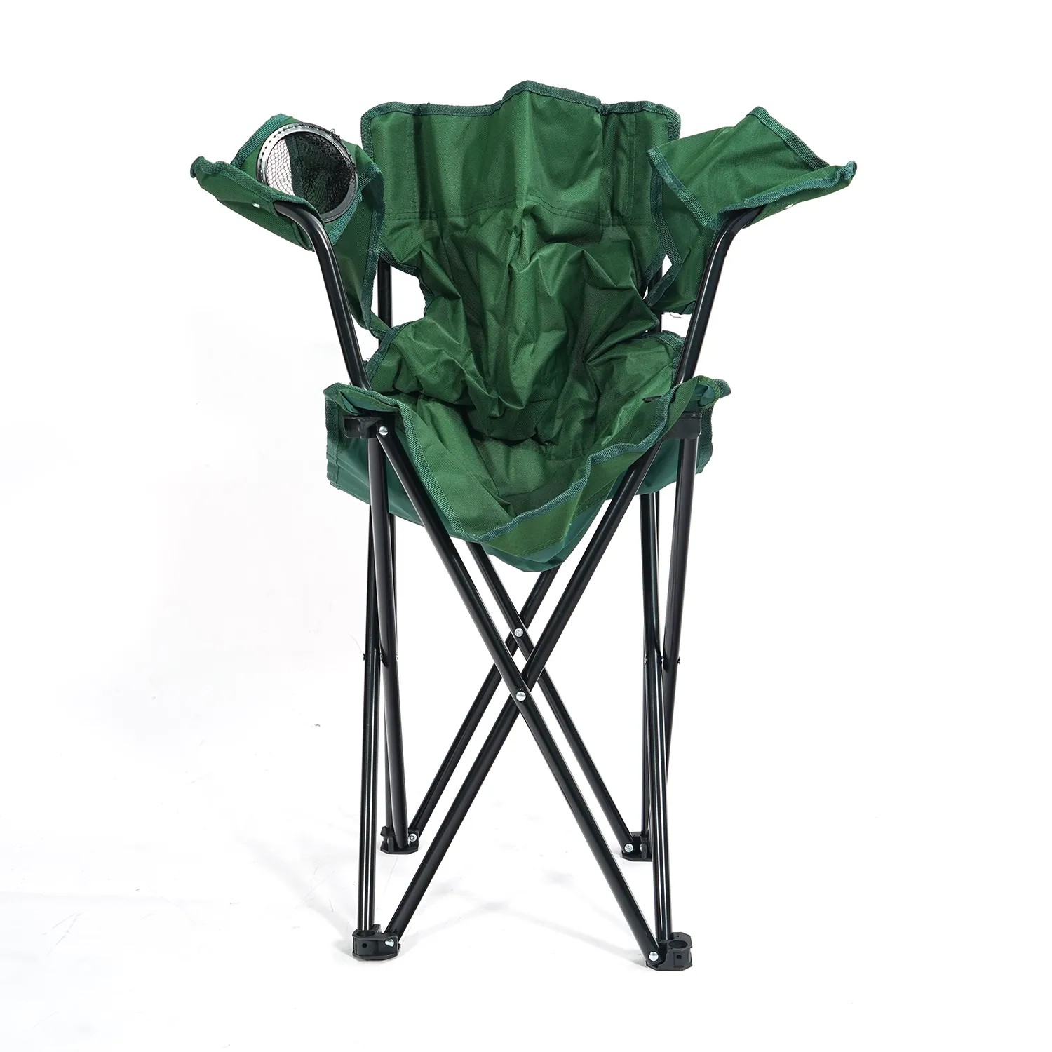 Grüner 24Move Campingstuhl Faltstuhl mit Getränkehalter, max. 100 kg.