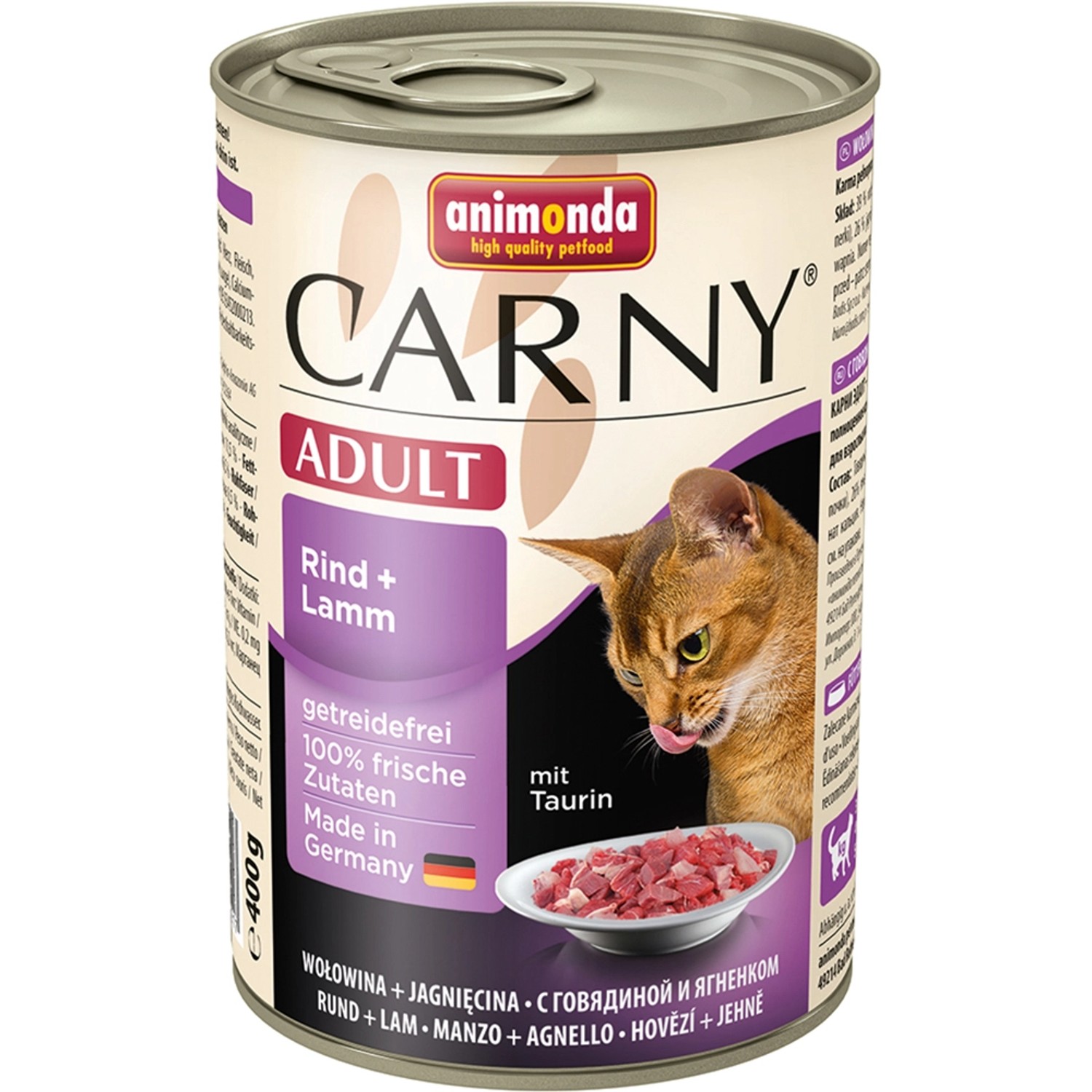 Carny Katzen-Nassfutter Adult Rind und Lamm 400 g