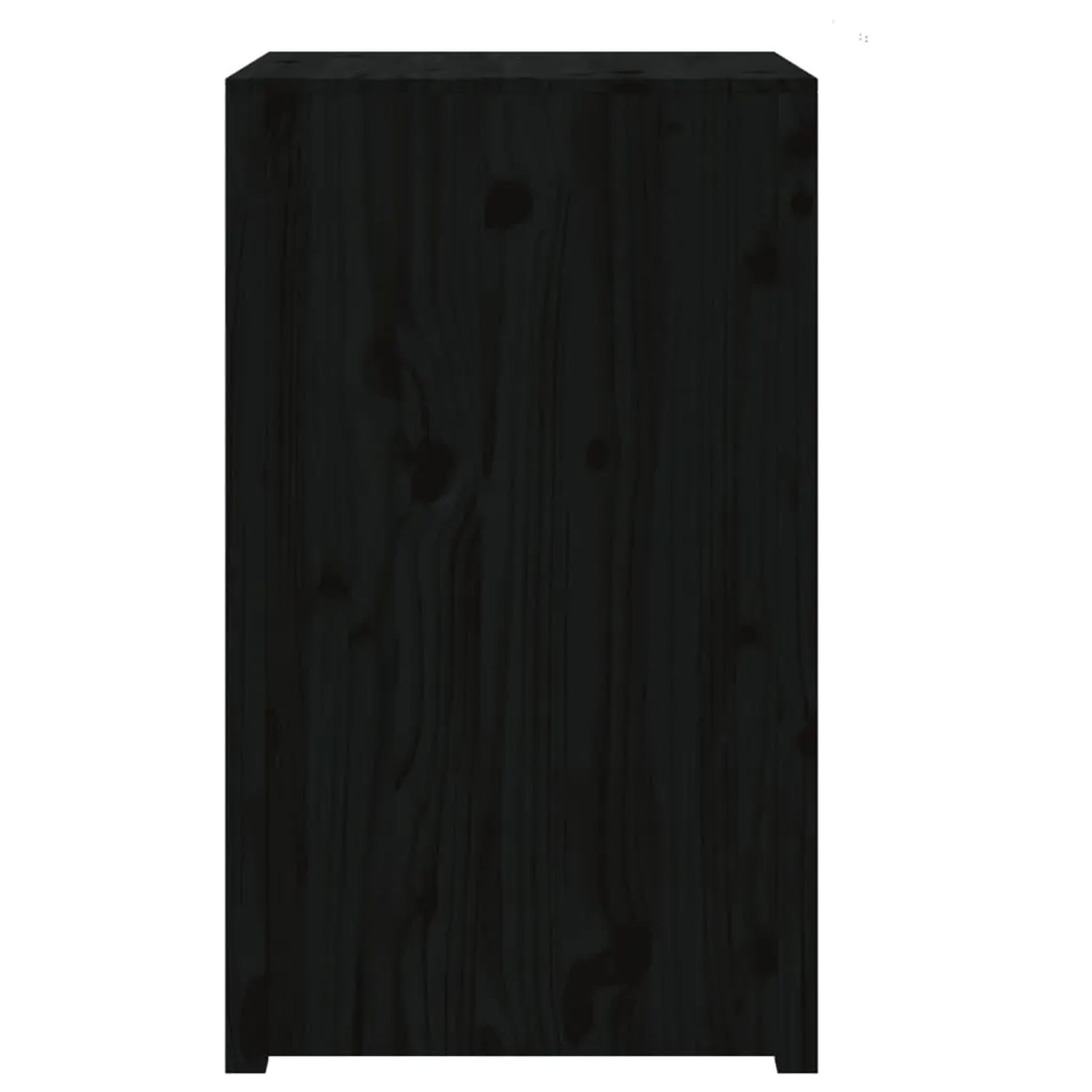 Schwarzer Outdoor-Küchenschrank aus Kiefernholz, 55x55x92 cm, Modell 1.