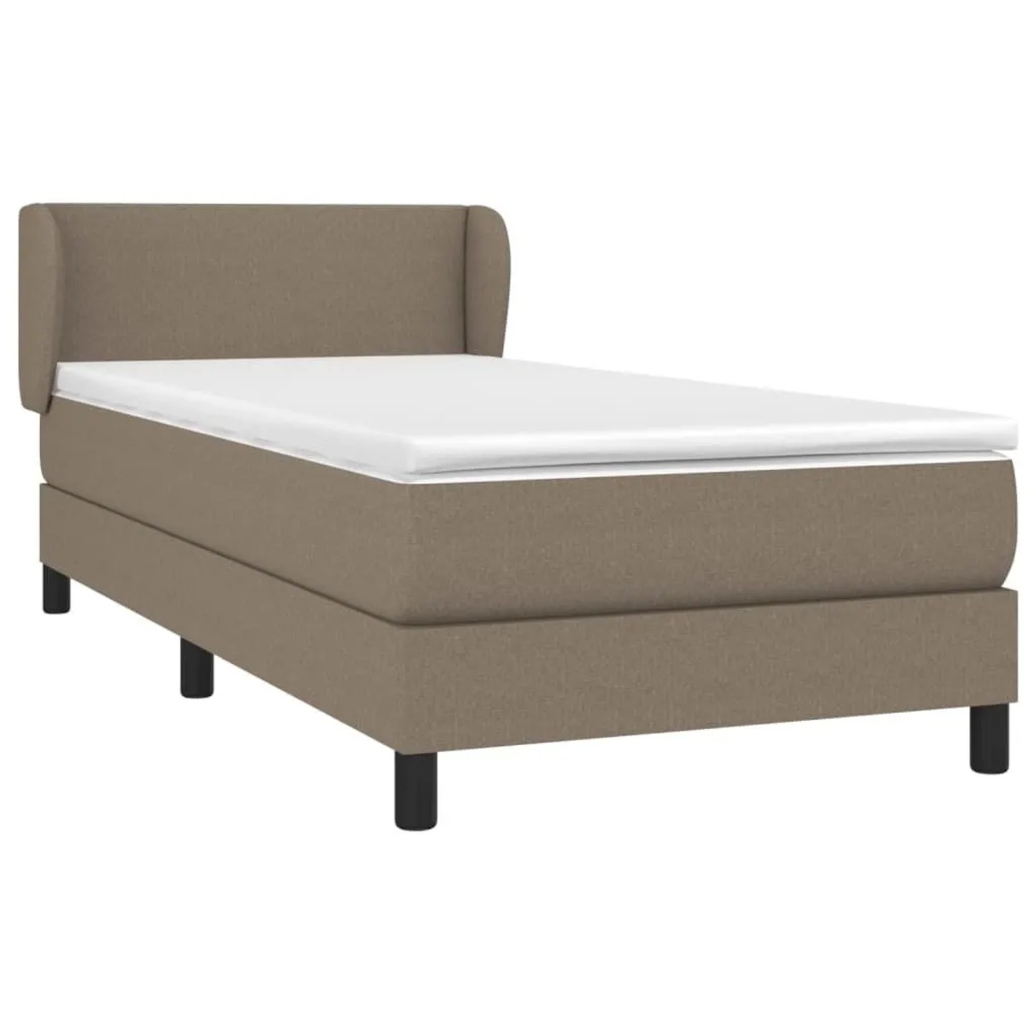 vidaXL Boxspringbett mit Matratze Taupe 100x200 cm Stoff 3126065 günstig online kaufen