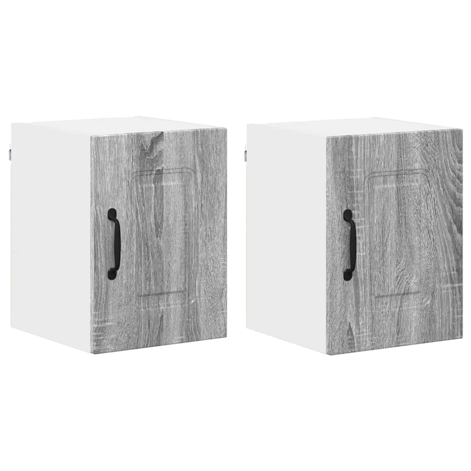vidaXL Küchenwandschrank mit Regal 2 Stk Graues Sonoma 30 x 31 x 40 cm 8845 günstig online kaufen
