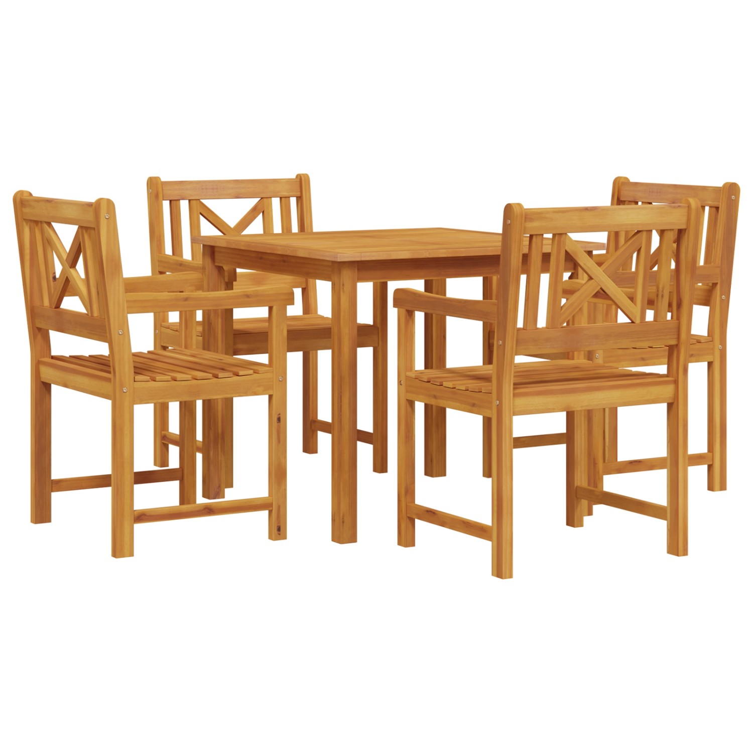 vidaXL 5-tlg Garten-Essgruppe Massivholz Akazie 3375657 günstig online kaufen