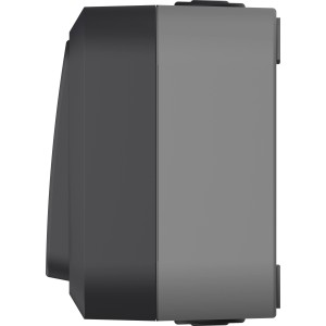 Doppel-Wechselschalter Aqua Pro, grau-anthrazit, IP55 Feuchtraum geeignet.