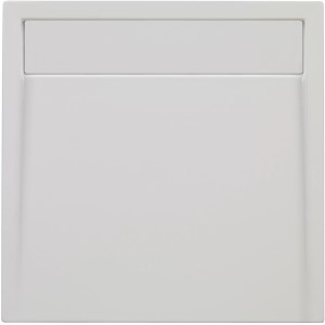 Quadratische, weiße Ottofond Duschwanne Plateau, 100x100 cm, aus Acryl mit Rinnenablauf.