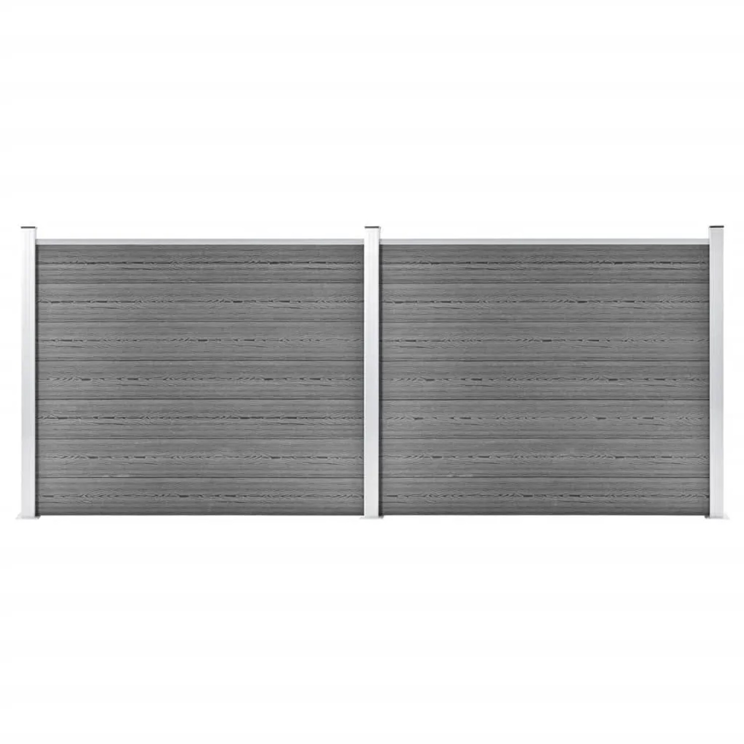 vidaXL Zaunelement Set WPC 353x146 cm Grau 3070455