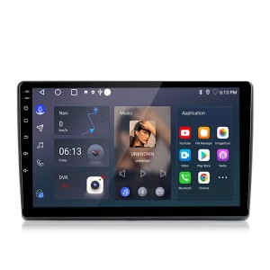 Junsun 9 Zoll HD Autoradio mit Touchscreen. Zeigt Navigation, Musik & Apps. Kabelloses Carplay, Android Auto, Bluetooth.