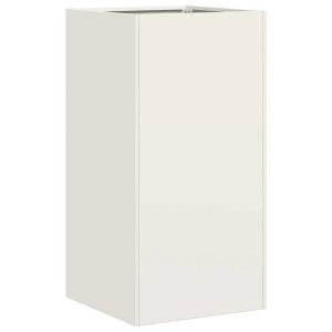 vidaXL Pflanzkübel Weiß 40x40x80 cm Kaltgewalzter Stahl 860704