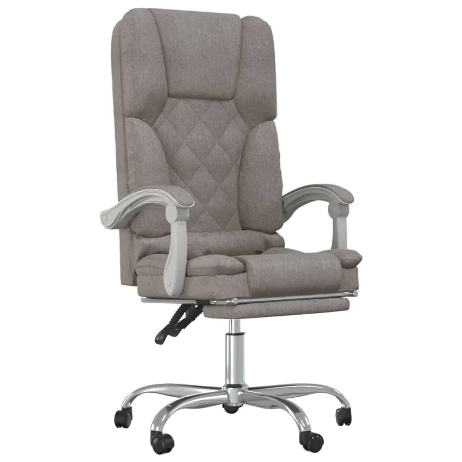 vidaXL Bürostuhl mit Massagefunktion Taupe Stoff 349683