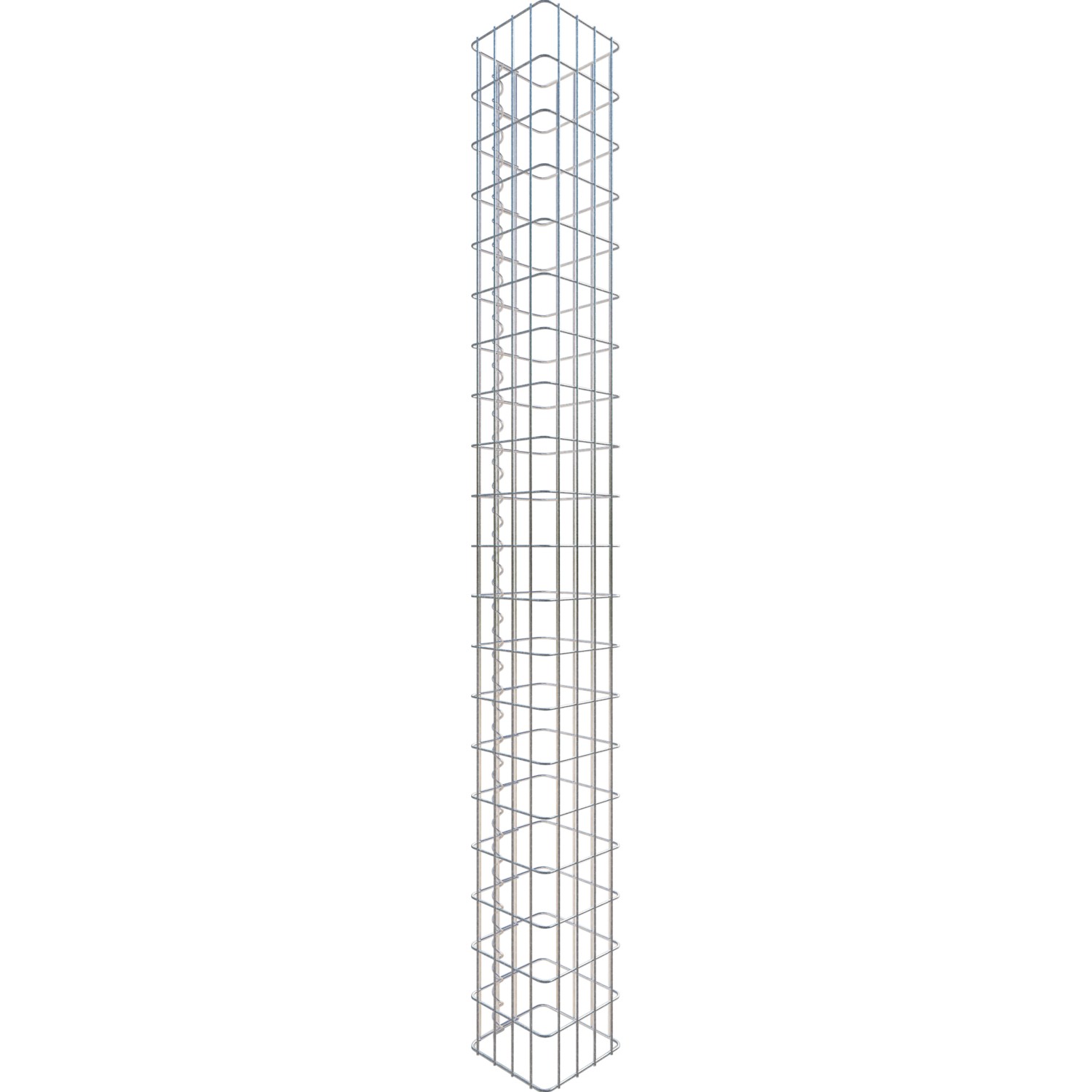 Gabiona Gabionen-Säule eckig 22 cm x 22 cm x 200 cm Maschenweite 5 cm x 10 cm