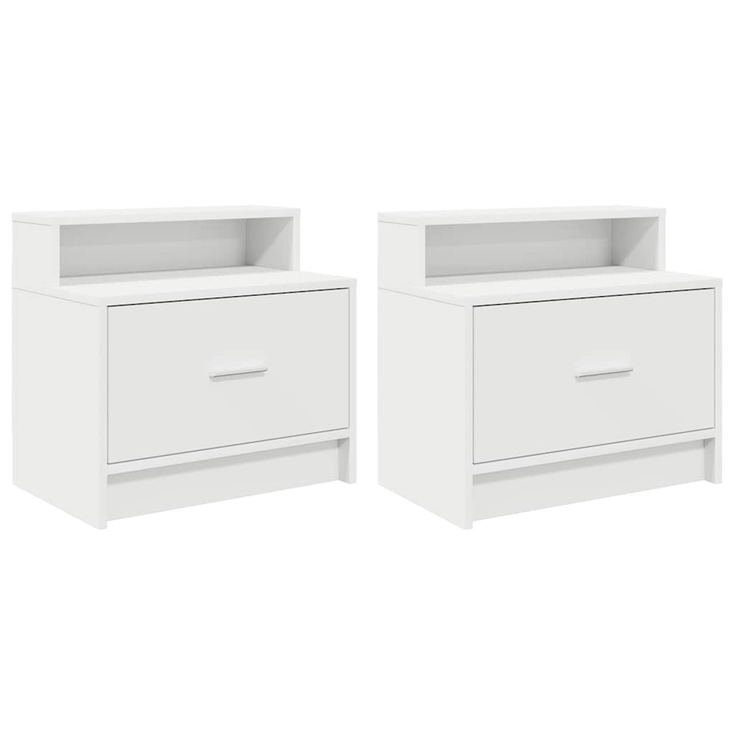 vidaXL Nachttische mit Schublade 2 Stk, Weiß 51x31x47 cm 858669 günstig online kaufen