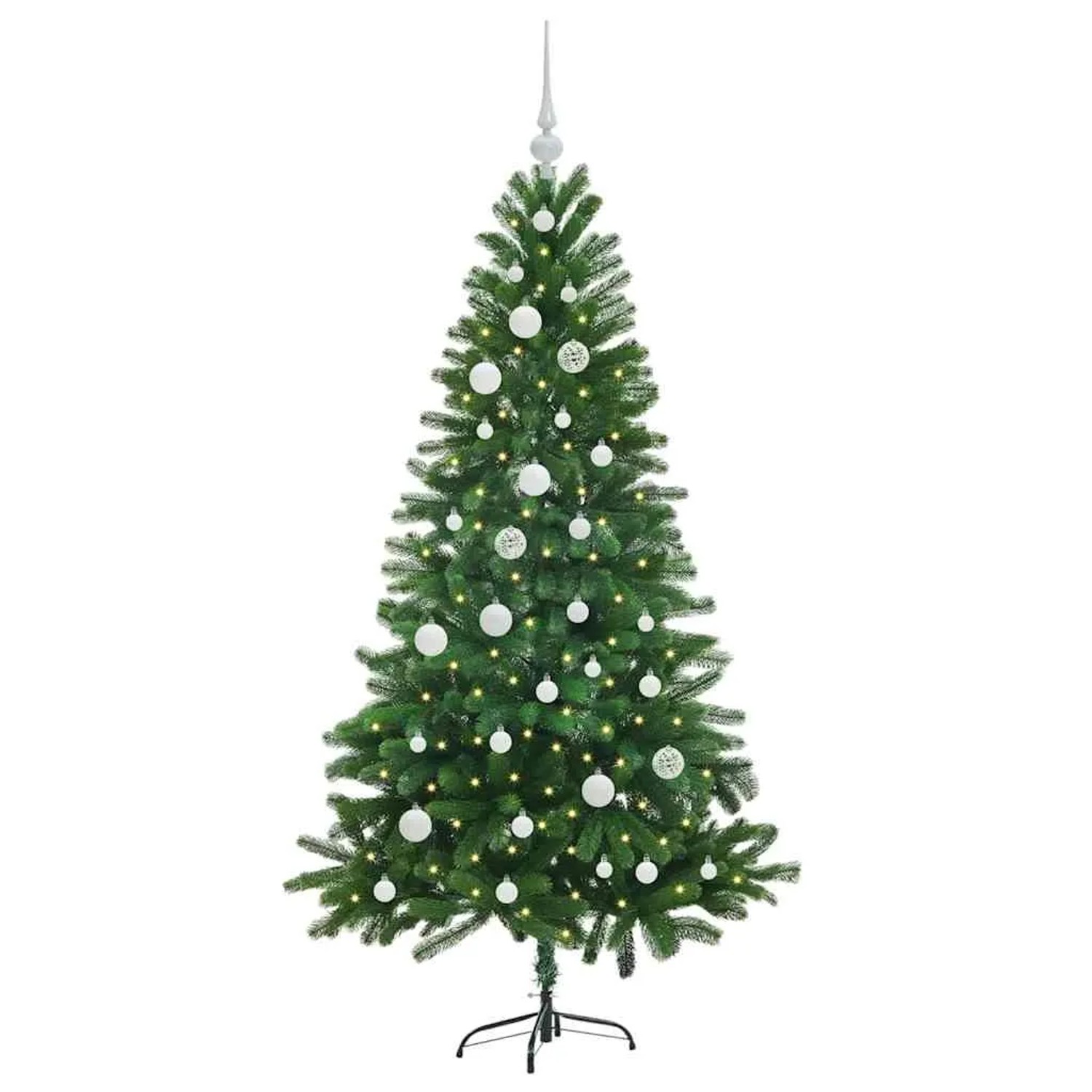 vidaXL Weihnachtsbaum mit 150 LEDs mit Ständer Grün 150 cm PE 3396321