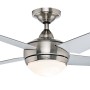 HUNTER Deckenventilator Sonic, Nickel gebürstet, 132cm, mit Lampe und Fernbedienung.