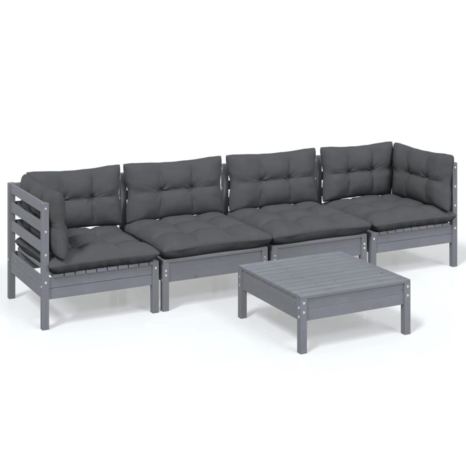 vidaXL 5-tlg Garten-Lounge-Set mit Kissen Kiefer Massivholz Modell 87 günstig online kaufen