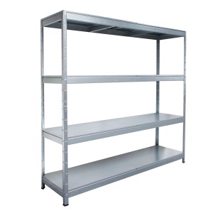 Verzinktes Schulte Steck-Weitspannregal/Schwerlastregal mit 4 Böden, 180x183x50 cm.