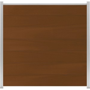 GartenLand WPC Zaun Set XL Ameland Co-extrudiert ca. 180 x 180 cm Sichtschutz Steckzaun Ipê Ohne Pfosten Ohne Abschlussleiste